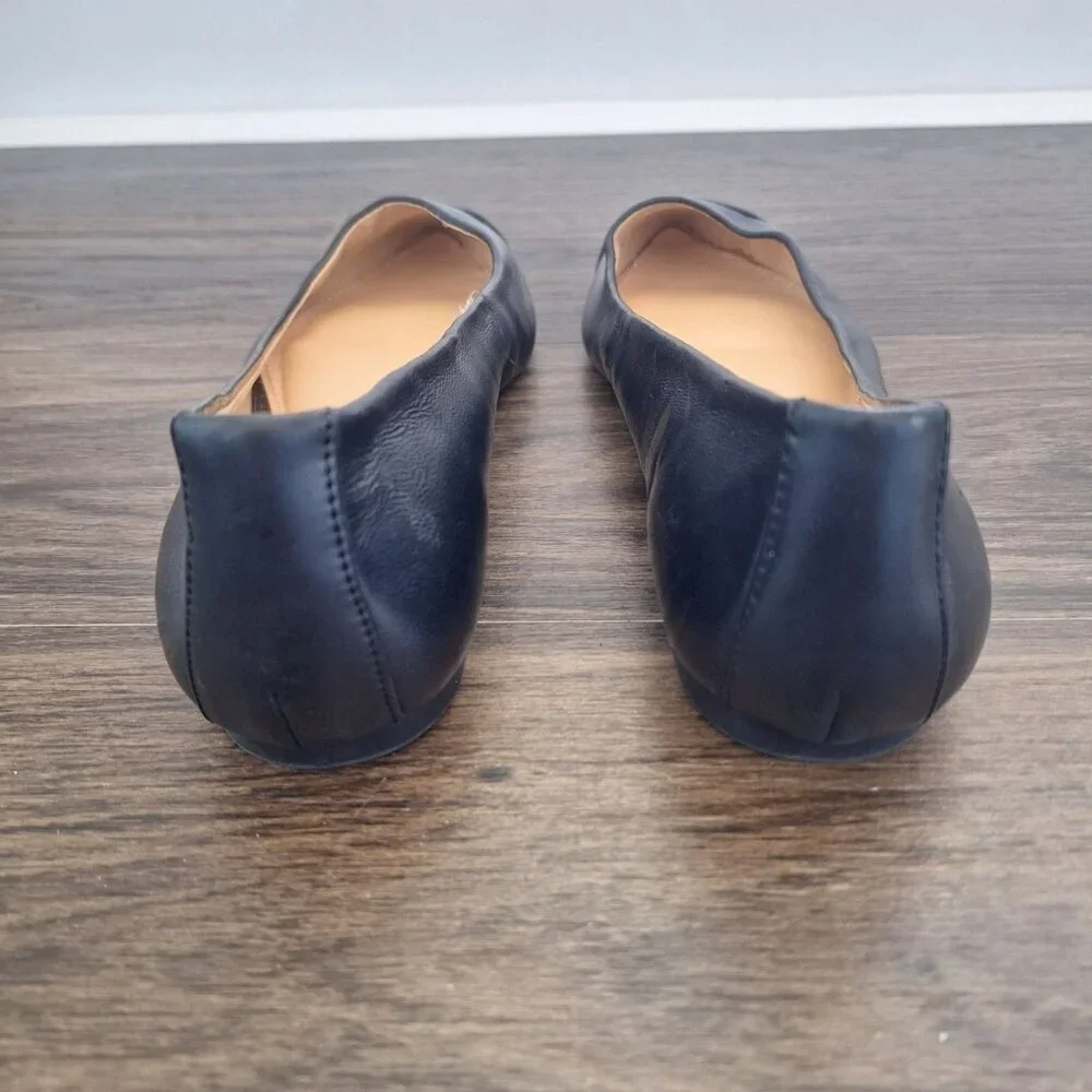 💙 Gianni Bini Leather Upper Pointed Toe Ballet Flats Size 9.5 Preppy Office Wor